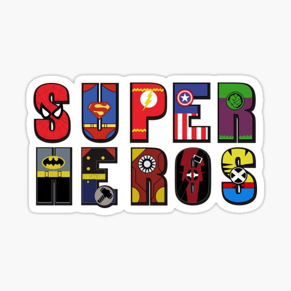"SuperHero" Sticker for Sale by webhobby Redbubble