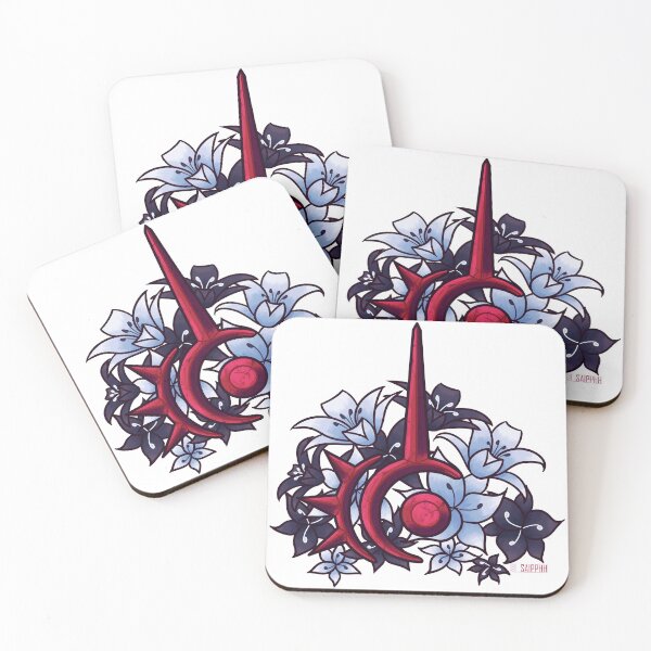 Item preview, FFXIV Red Mage Job Symbol with Flowers designed and sold by saipphh.