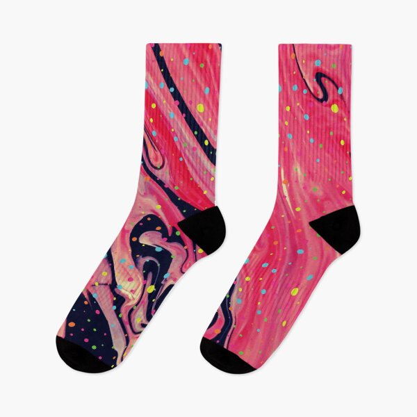 Item preview, Artsy Pink Vivid Retro Marbling with Sparkles designed and sold by DaughterofYah.