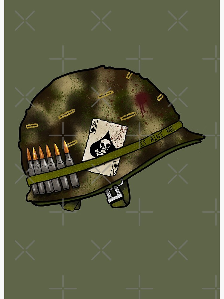 It Ain't Me Vietnam helmet | Art Board Print