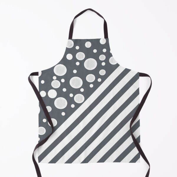 Item preview, White Dots and Stripes with Flower of Life on a Charcoal Gray background designed and sold by squishyrainbow.