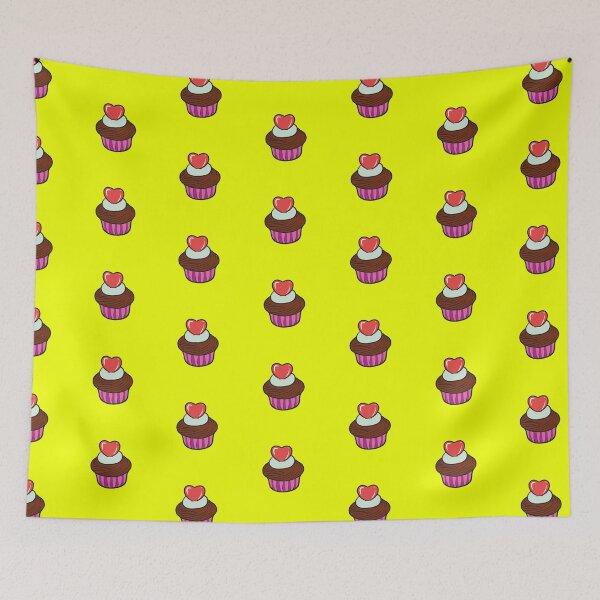 Item preview, Valentine Cupcake on Yellow Background designed and sold by Shaxspere.