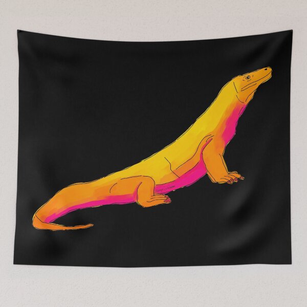 Item preview, Komodo Dragon yellow pink illustration designed and sold by KennyLucky.