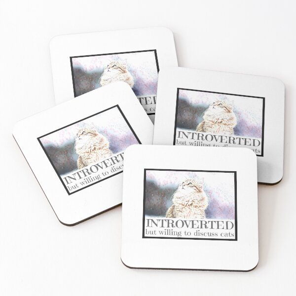 Item preview, Introverted but willing to discuss cats, introvert humor, introvert memes, introvert life, introverting, infj, intj, introverts be like designed and sold by The Snarky  Psychologist.