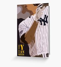 Baseball, New York Yankees, and bat Greeting Card