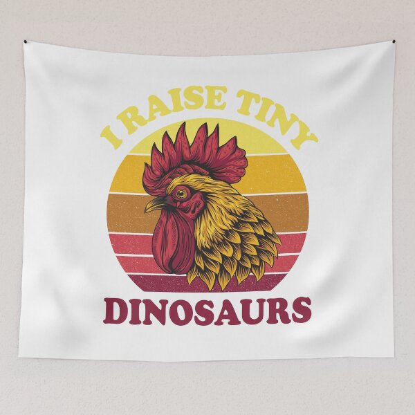 Item preview, I Raise Tiny Dinosaurs Chicken Lover Funny Retro 70s designed and sold by fourstripes.