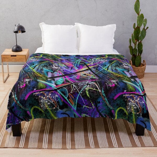 Item preview, Modern Abstract Art. Seamless design for textiles bright funky purple/teal designed and sold by Dance Vibes: Blingit Studios.