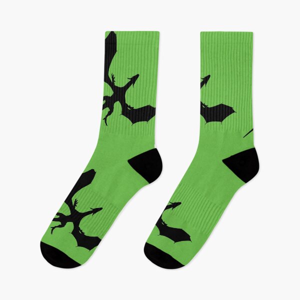 Item preview, dragon socks, flying dragon socks, red dragon socks, black dragon designed and sold by teeandmilkco.