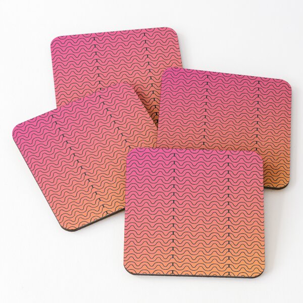 Item preview, Sheek Ombre Sunset Black Waves Geometric  designed and sold by DaughterofYah.