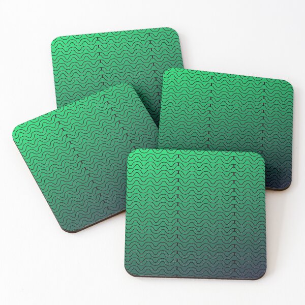 Item preview, Sheek Ombre Green Black Waves Geometric designed and sold by DaughterofYah.