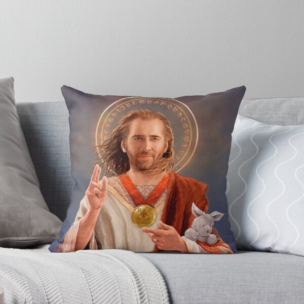 Item preview, Nicolas Cage, Saint Nicolas of Cage, Nic Cage Original Religious Painting designed and sold by Vincent Carrozza.