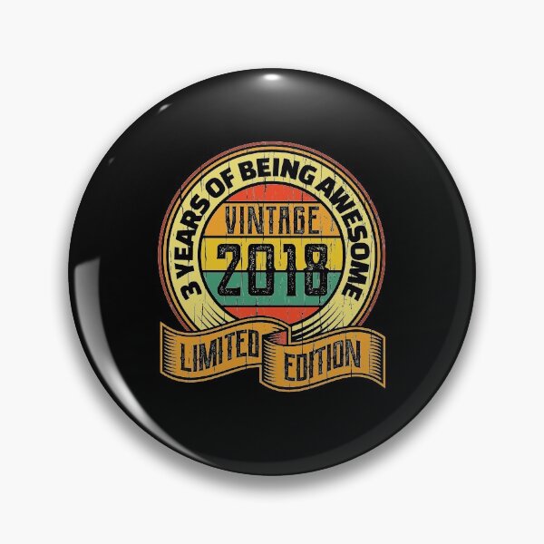 Item preview, 3 years of being awesome vintage 2018 Limited edition designed and sold by Hananiah Merch.