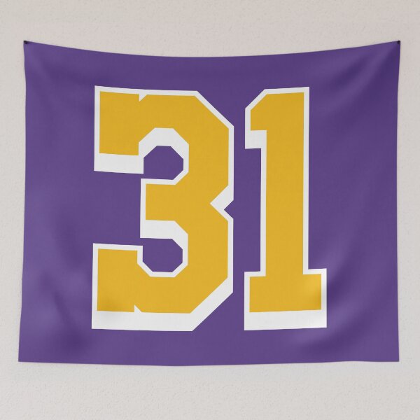 Item preview, 31 Yellow Number thirty-one Purple Basketball Jersey designed and sold by elhefe.
