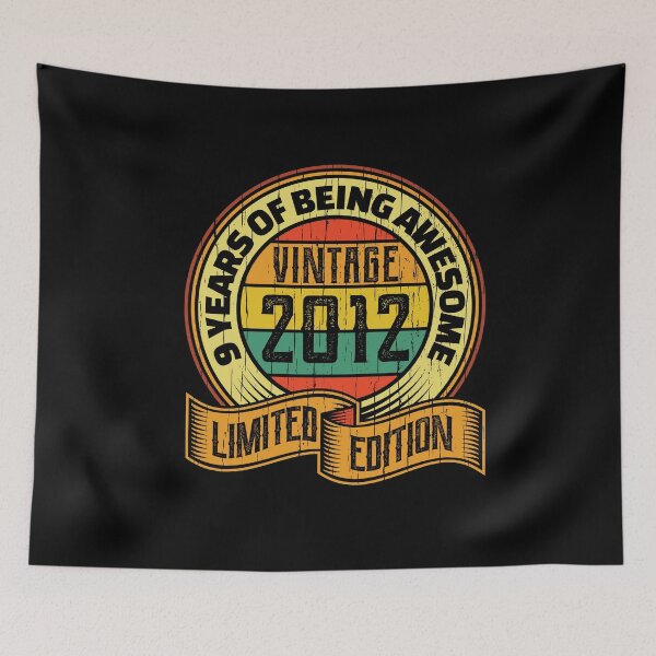 Item preview, 9 years of being awesome vintage 2012 Limited edition designed and sold by Hananiah Merch.