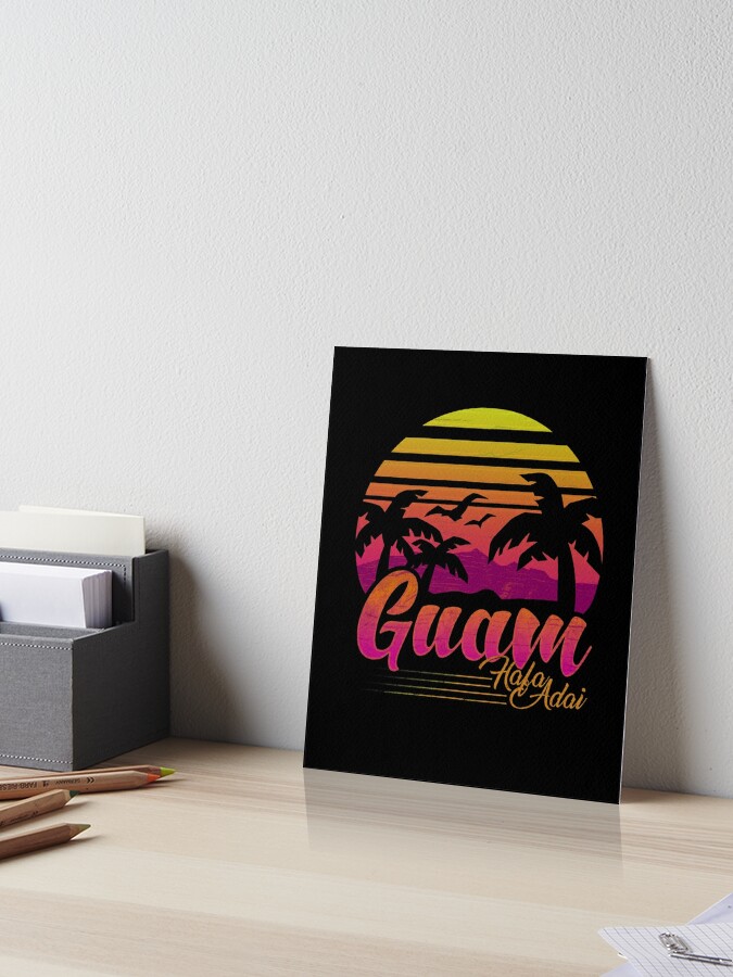 Guam Hafa Adai Sunset Sticker Art Board Print For Sale By Thelocalfabric Redbubble