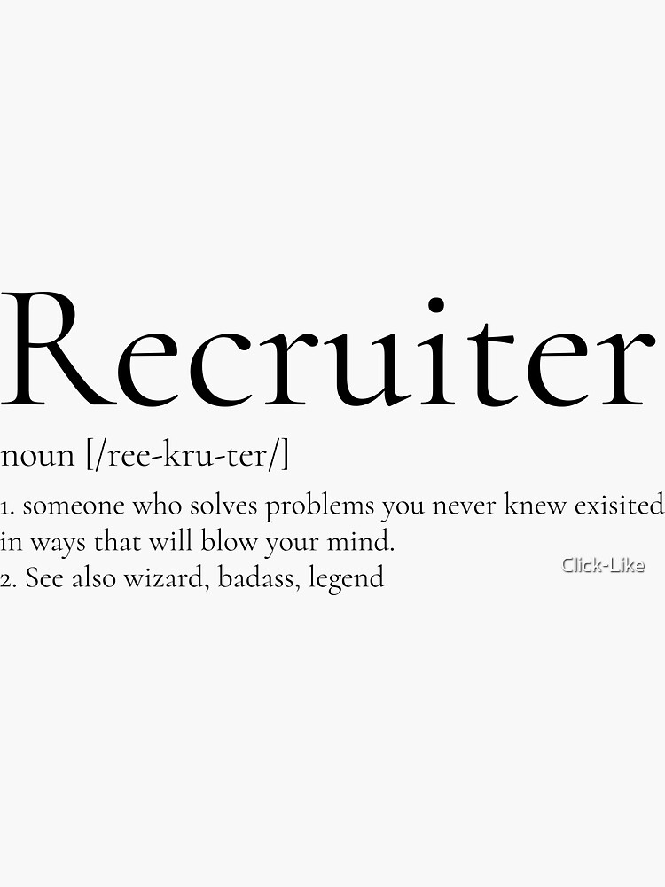 Recruiter Stickers for Sale | Redbubble Recruiter Stickers for Sale | Redbubble