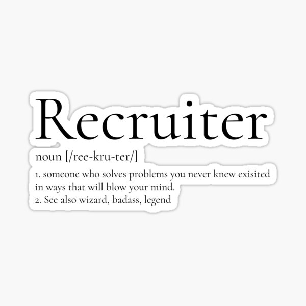 Item preview, Definition of Recruiter Funny Design designed and sold by Click-Like.