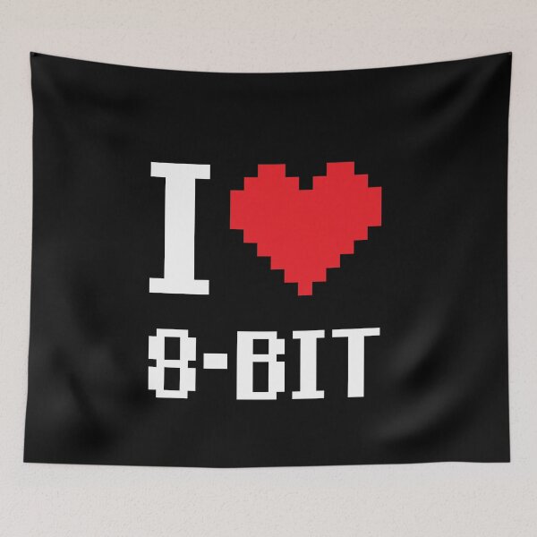 Item preview, I love 8 bit - 8 bit gaming style designed and sold by ShawnDzign.