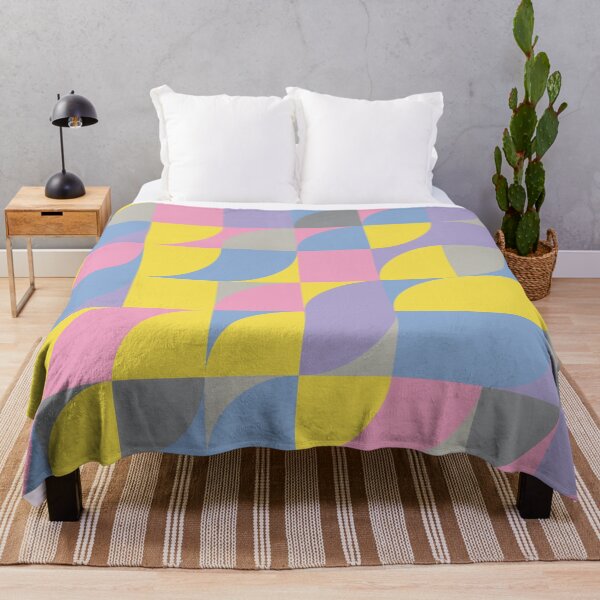 Item preview, Abstract ornament with geometric tiles in yellow and gray color palette designed and sold by acidmit.
