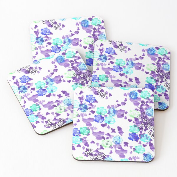 Item preview, Purple Ivy and Blossoms on White designed and sold by AlteredAtelier.