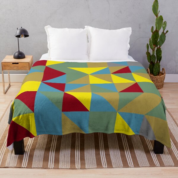 Item preview, Geometric tiles in yellow and gray color palette in abstract pattern designed and sold by acidmit.