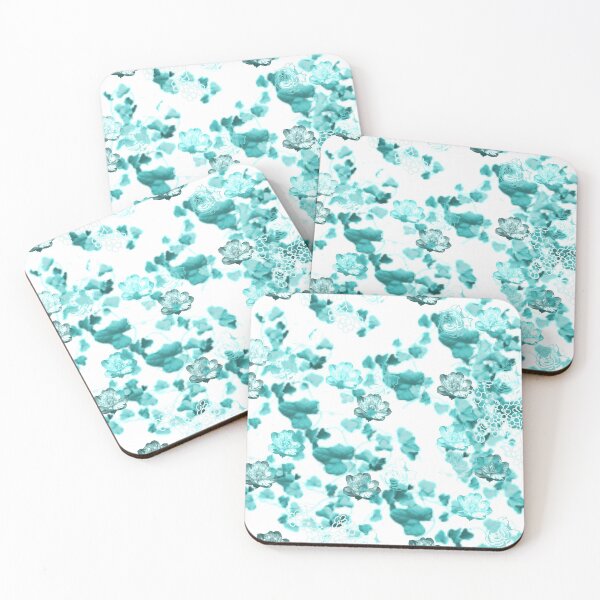 Item preview, Blue Vines Ivy Leaves and Blossoms on White designed and sold by AlteredAtelier.