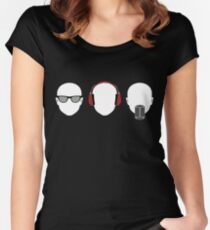 "See No Evil, Hear No Evil, Speak No Evil" Women's Fitted Scoop T-Shirt
