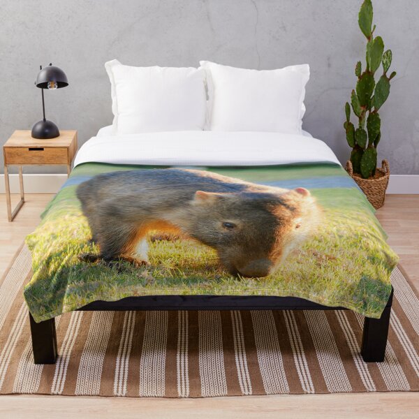 Adorable Wombat Throw Blanket