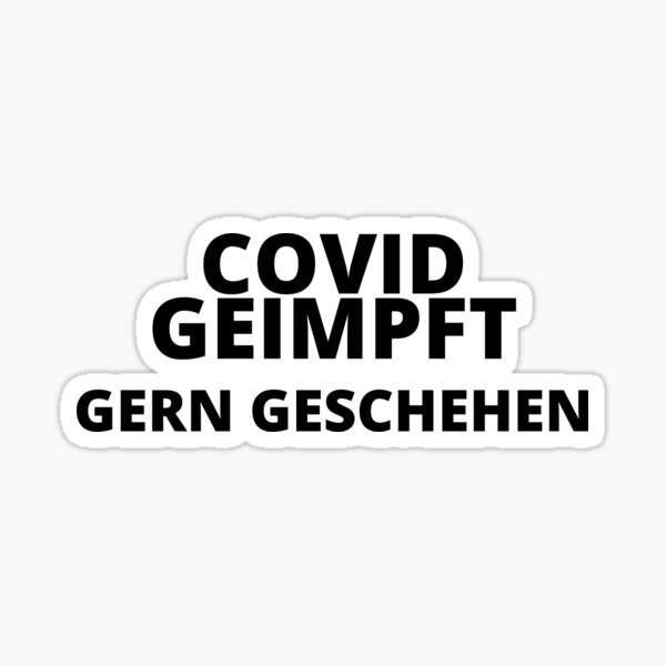 Covid Geimpft, Gern Treffen Sticker