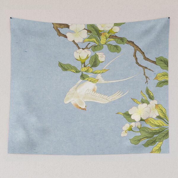 Item preview, Pear blossoms and white swallow Type B: Minhwa-Korean traditional/folk art designed and sold by minsillust.