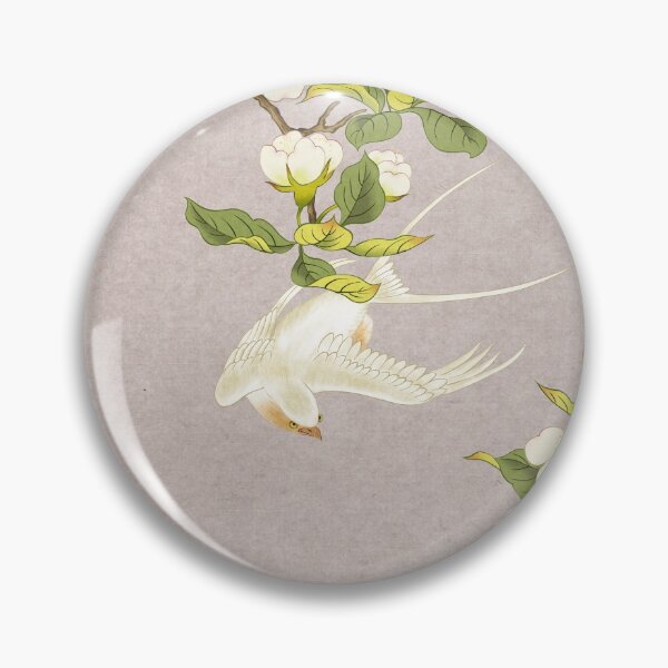 Item preview, Pear blossoms and white swallow Type C: Minhwa-Korean traditional/folk art designed and sold by minsillust.