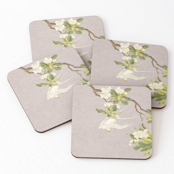 Item preview, Pear blossoms and white swallow Type C: Minhwa-Korean traditional/folk art designed and sold by minsillust.