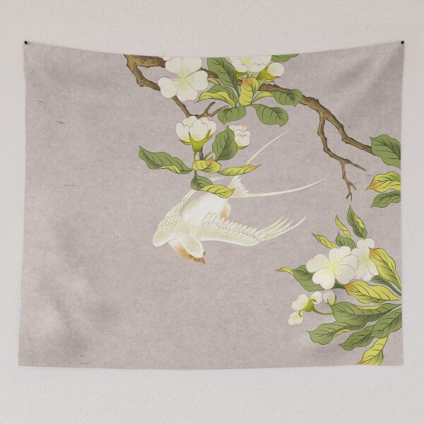 Item preview, Pear blossoms and white swallow Type C: Minhwa-Korean traditional/folk art designed and sold by minsillust.