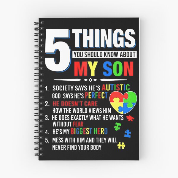 Item preview, 5 Things You Should Know About My Son Autism designed and sold by MyintThan09.