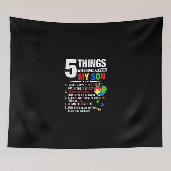 Item preview, 5 Things You Should Know About My Son Autism designed and sold by MyintThan09.