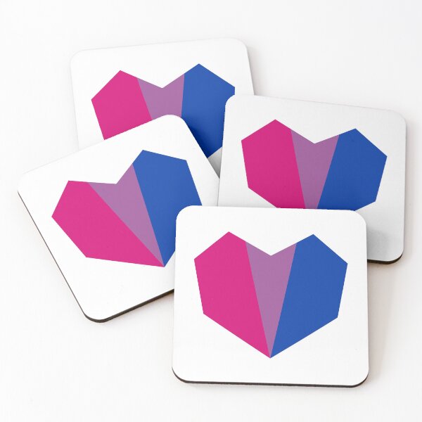Item preview, Bisexual Pride Flag LGBT Geometric Heart designed and sold by BunnyPrinceDegn.