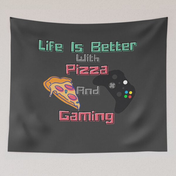 Item preview, Life Is Better With Pizza And Gaming designed and sold by StephenMollie.