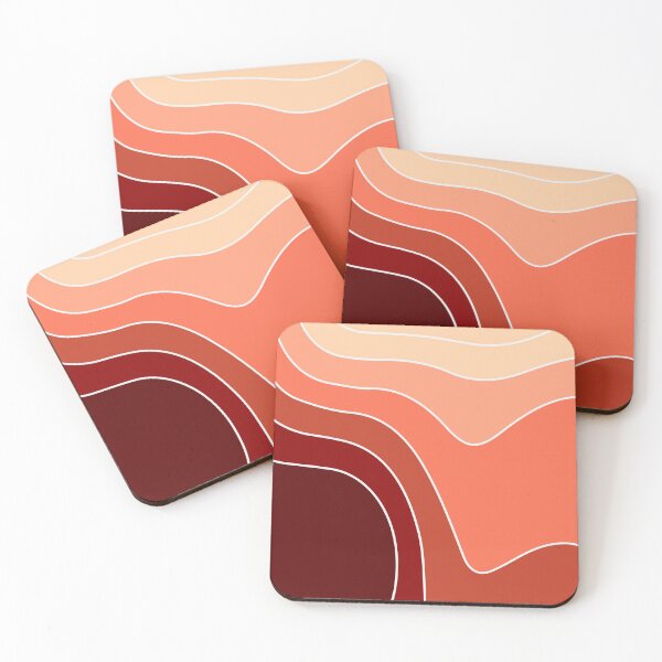 Item preview, Pastel Red Monochromatic Abstract, Minimalist Art, Simple Pattern, Wave Abstract designed and sold by bluesky26.