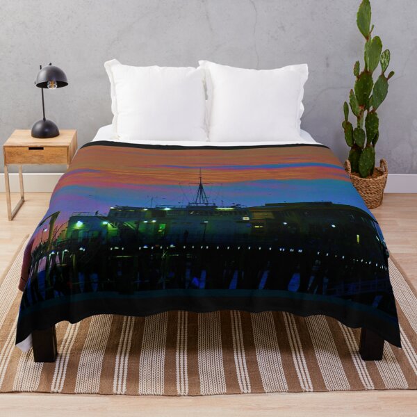 Item preview, Santa Monica Pier Dark Sunset designed and sold by KATKattalestv.
