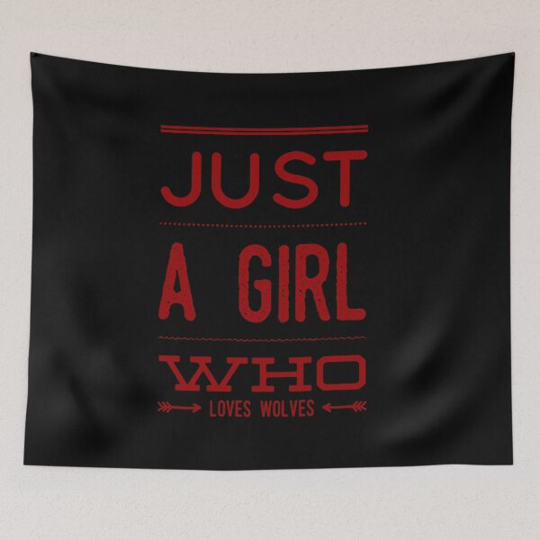 Item preview, Just a Girl who Loves Wolves designed and sold by Cute-Jory-Store.