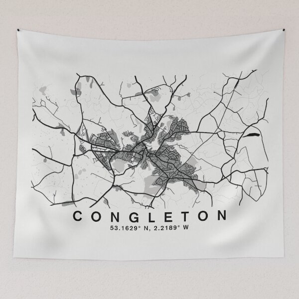 Item preview, CONGLETON | MAP AND COORDINATES designed and sold by axelle1410.