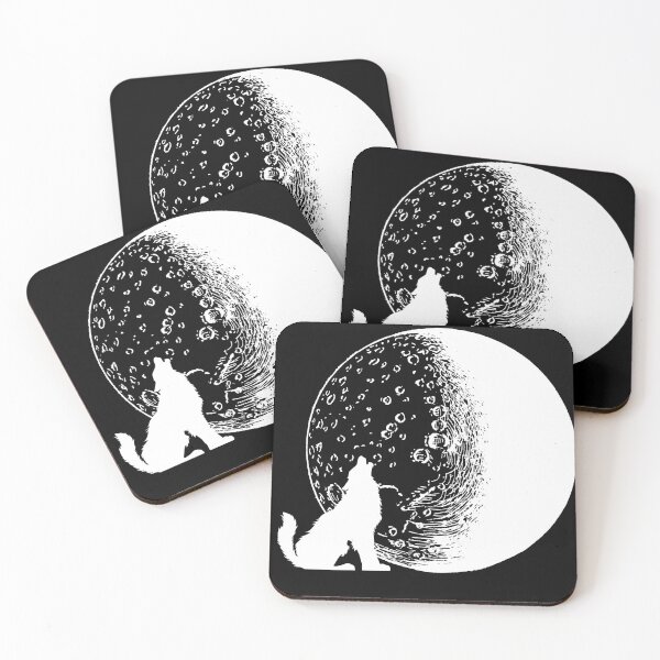 Item preview, Wolf and full moon designed and sold by ArtjomDesign.