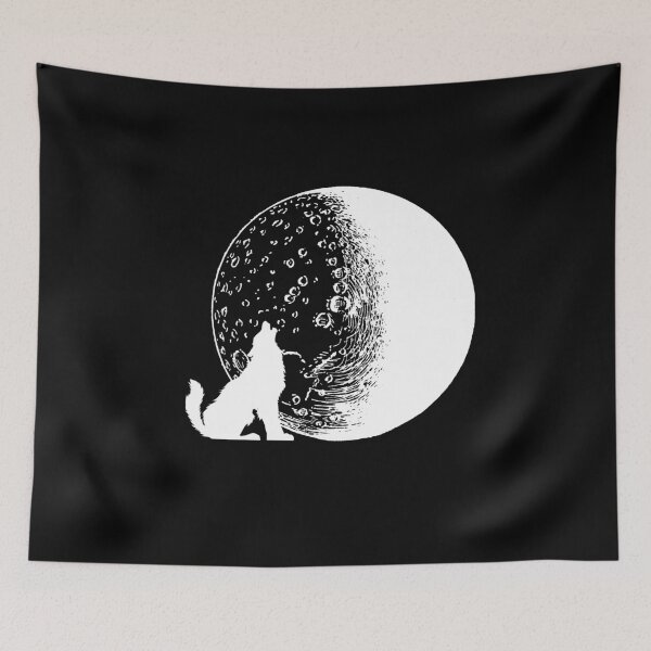 Item preview, Wolf and full moon designed and sold by ArtjomDesign.