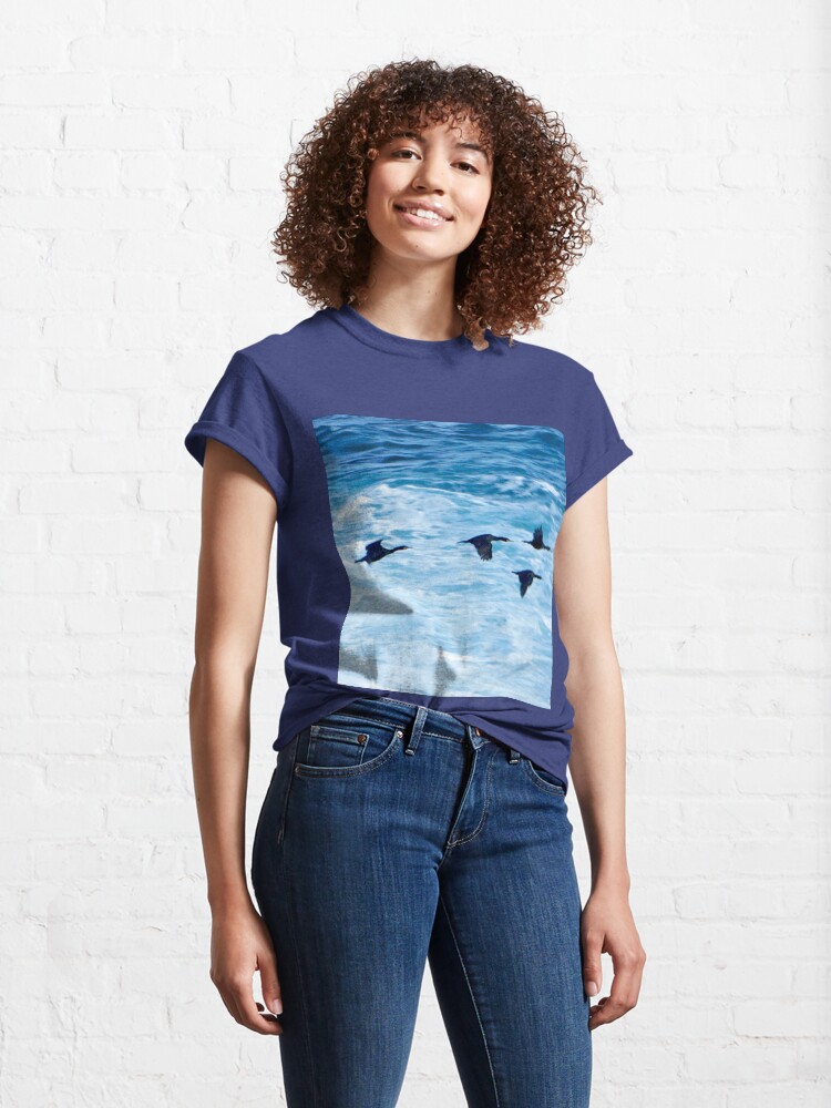 Alternate view of Cormorants Skimming the Waves off Inishmore Classic T-Shirt