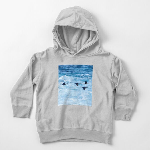 Cormorants Skimming the Waves off Inishmore Toddler Pullover Hoodie