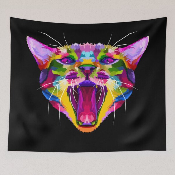 Item preview, Cat head growling designed and sold by Rakos-Merch.