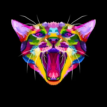 Artwork thumbnail, Cat head growling by Rakos-Merch