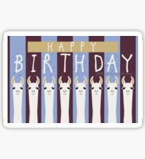 HAPPY BIRTHDAY LLAMAS Sticker
