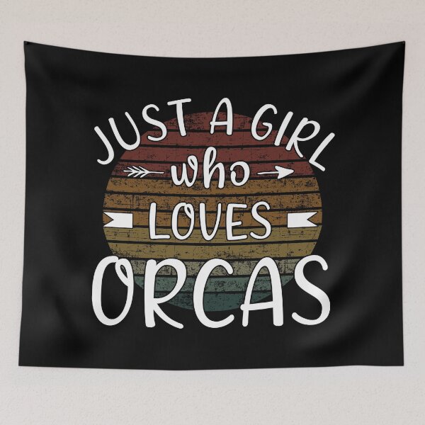 Item preview, Just a girl who loves orcas designed and sold by Catsloversdotme.
