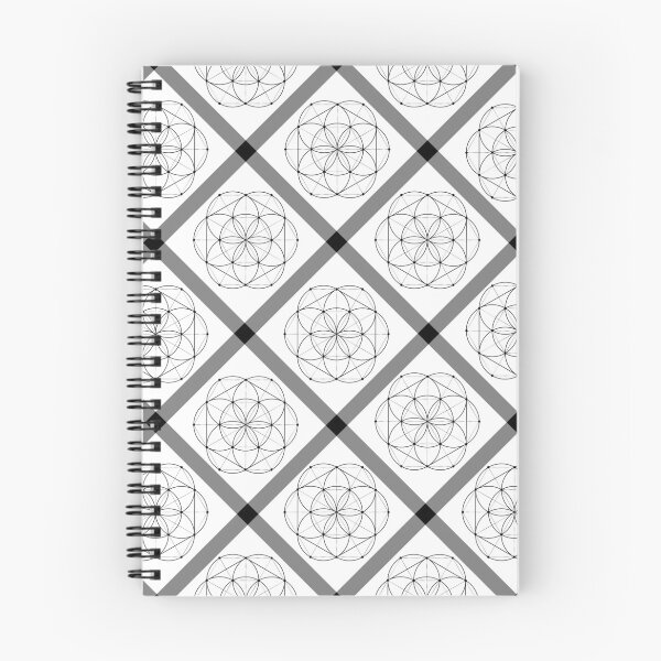 Item preview, Seed of Life on Diagonal Plaid (Black and White) designed and sold by squishyrainbow.